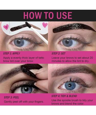  Bploar Peel Off Tattoo Eyebrow Gel Eyebrow Styling Gel Eyebrow Coloring Gels Eyebrow Color Dye Waterproof Long Lasting (03#) - Buy Online on GoSupps.com