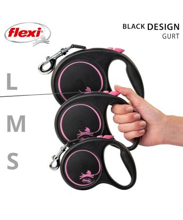 Buy Flexi Retractable Leash Design Black/Pink - Size S | International Shipping Available - Buy Online on GoSupps.com
