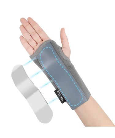 Carpal Tunnel Wrist Brace Adjustable Wrist Splint for Syndrome Pain Relief Wrist Brace for Work and Night Support for Men and Women (Right Hand L) Large Right
