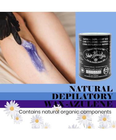 Sharonelle Soft Wax All Purpose Hair Removal Natural Depilatory Canned Wax for Sensitive Skin Canada-Made Melting Wax in Black color Canned Package (1PC Azulene) 500 ml (Pack of 1) Azulene - Buy Online on GoSupps.com
