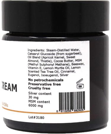 Shop Silver-MSM Cream with Lemon Myrtle & Tea Tree Essential Oils - 30ml | Fast International Shipping - Buy Online on GoSupps.com