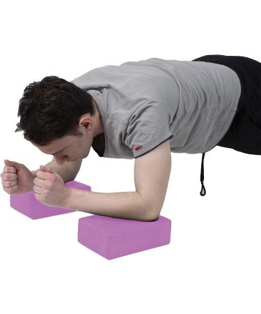 Mind Reader Yoga Block Set - High Density EVA Foam Blocks for Yoga, Pilates & Meditation - Non-Slip Surface - Pink (Set of 2) - Buy Online on GoSupps.com