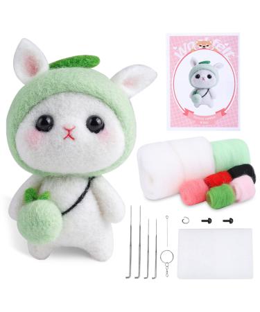 BAGERLA 1 Set Animal Needle Felting Kit, Wool Needle Felting Beginner Kits with Instructions and Needle Felting Basic Tools, Felting Needles, Felting Foam Mat, Key Chains Needle Felting Starter Kit - Buy Online on GoSupps.com