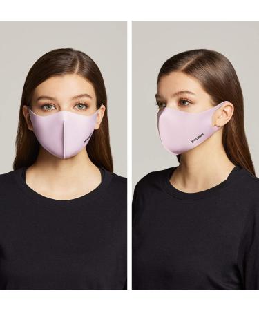TSLA Copper Infused Face Mask - Reusable, UPF 50+, Lightweight, Breathable - Pink (Medium) | Men & Women - Buy Online on GoSupps.com