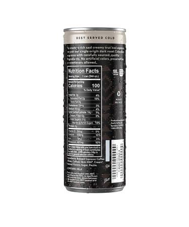 Peet's True Iced Espresso Black & White Cans - 12 Count, 100 Calorie Lightly Sweetened Colombian Espresso - Buy Now - Buy Online on GoSupps.com