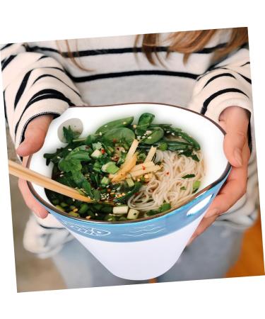 Zerodeko Ramen Bowl Japanese Soup Bowls Japanese Salad Bowl Home Bowl Soup Container Bamboo Hat Bowl Binaural - Buy Online on GoSupps.com