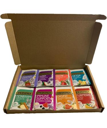 Twinings Happy Birthday Selection Tea Set Gift Box 22 Flavours Fruit Herbal Mixed Collection - Soulful Superblends Bioblends Assorted Variety Pack Individually Wrapped Envelope Letterbox - Buy Online on GoSupps.com
