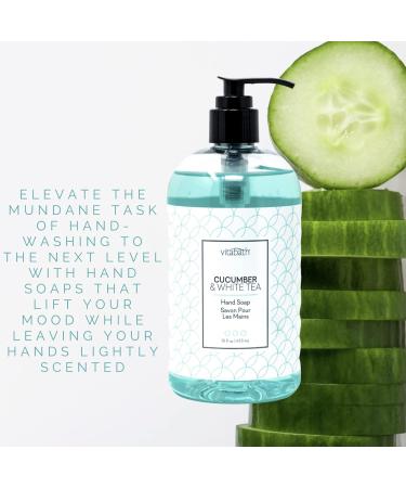 Vitabath Cucumber & White Tea Liquid Hand Soap - 16 fl oz 4-Pack | Soothing Moisturizing International Shipping Available - Buy Online on GoSupps.com