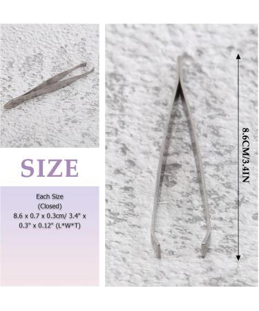 Duontyye Silver Tone Slanted Flat Tip Metal Hair Eyebrow Tweezer Cosmetic Tool for Lady - Buy Online on GoSupps.com