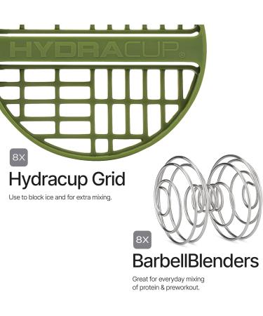 Hydracup 8 Pack - 28 OZ Shaker Bottles for Protein Shakes | Dual Blender Wire Whisk BPA Free | 8 Color Blender Set - Buy Online on GoSupps.com