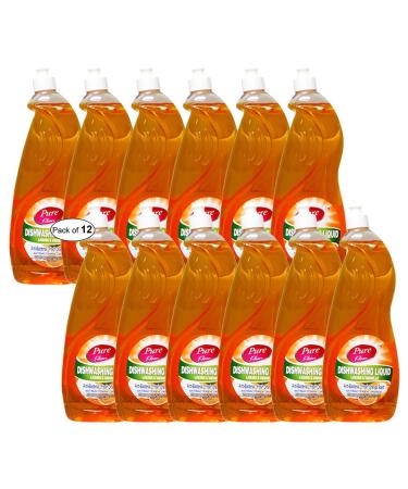 Pure Dishwashing Liquid Fresh Orange Scent(1L) (Pack of 12)