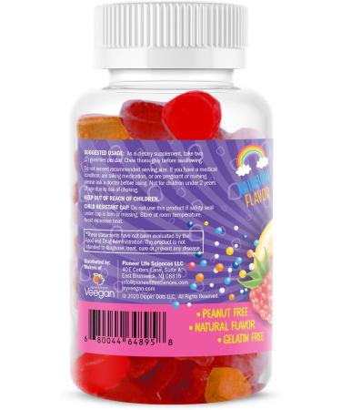 Dippin' Dots Multivitamin Gummies for Kids (60 Count) | Rainbow Fruit Flavor | Premium Complete Multivitamin Blend with Vitamin A, B, C, D3, E, B6, Zinc | Vegetarian & Non-GMO - Buy Online on GoSupps.com