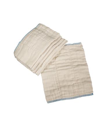 OsoCozy Unbleached Prefold Cloth Diapers  Soft and Absorbent Baby Diapers Made of 100% Unbleached Cotton - 12"x16", Fits 7-15 Lbs. - Diaper Service Quality (DSQ), (Infant, 4x8x4 Layering) Infant 4x8x4 (7-15 Pound)