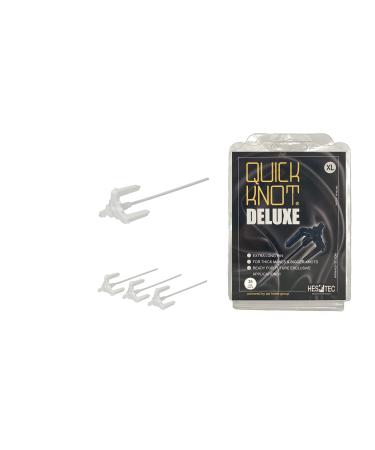Quick Knot Deluxe | Mane clip for horses | Suitable for horses and ponies | Reusable (White XL) XL White