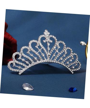 HAPINARY Crown Side Hair Comb Girls Hair Clips Girls Tiara Rhinestone Barrettes for Women Flower Girl Headpiece Girls Barrettes for Hair Wig Miss Alloy European and American Small Crown - Buy Online on GoSupps.com
