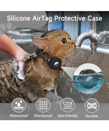 JARDILIFE 2-Pack Airtag Cat Collar Refective Collar for Cat with Safety Buckle and Waterproof Air Tag Holder Cat Airtag Collar Compatible with Apple Airtag for Kittens and Puppies-Black&Black - Buy Online on GoSupps.com