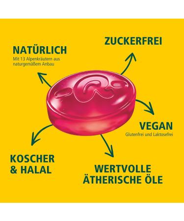 Buy Ricola Raspberry Lemon Swiss Herbal Candy - 75g Sugar-Free & Vegan 13 Alpine Herbs International Shipping - Buy Online on GoSupps.com