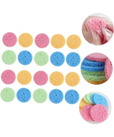 1 Set of 20 Wooden Sponge Cellulose Makeup Sponge Cellulose Sponge Mouth Frosted Powder Puff Face Pad Mixer Foundation Wood Pulp Cotton - Buy Online on GoSupps.com