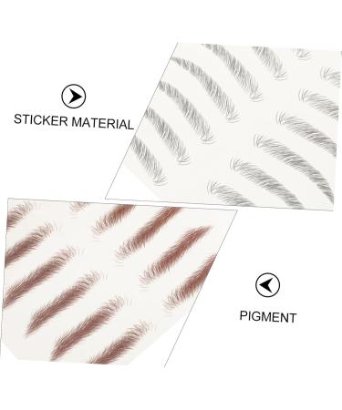 WOONEKY 8pcs Imitation Eco Eyebrow Sticker Transfer Eyebrow 6d Hair-like Eyebrows Fake Transfer Stickers - Buy Online on GoSupps.com