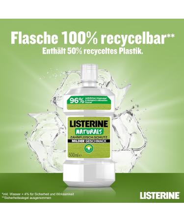 Buy Listerine Naturals Gum Protection 500 ml | Biodegradable Alcohol-Free Antibacterial Mouthwash for Healthy Gums - International Shipping Available - Buy Online on GoSupps.com