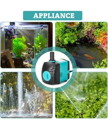 High-Power Aquarium Pump 600L/h - 6W Water Pump for Pond Fountain & Garden with 2 Nozzles & 1.5m Pipe - Buy Online on GoSupps.com