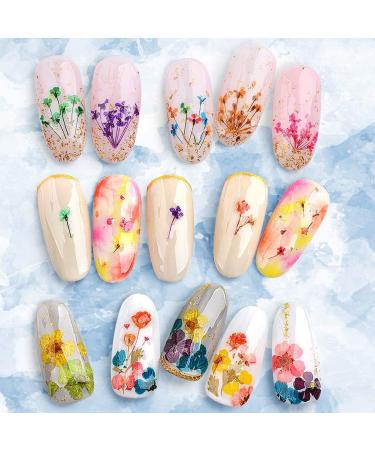 108PCS Dried Flowers & Foil Nail Art Kit - Natural Flower Designs for Resin Molds - Nail Art Accessories Set by YWLI - Buy Online on GoSupps.com