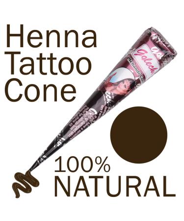 Buy 4x Golecha 100% Natural Henna Paste Cones - No Mix No PPD (Red-Brown) | 125g | International Shipping Available - Buy Online on GoSupps.com