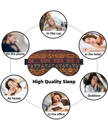 African Mud Cloth Tribal Print Eye Mask | Unisex Soft Comfort Sleep Shade for Travel Yoga & Shift Work - Buy Online on GoSupps.com