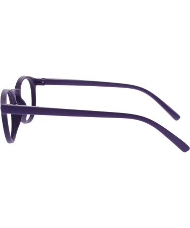 Opulize Zen Cool Round Frame Reading Glasses | Smooth Matt Purple | Spring Hinges | Scratch Resistant | Men's Women's | +3.50 Magnification - Buy Online on GoSupps.com