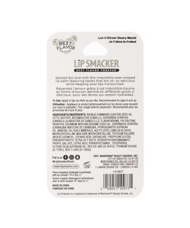 Lip Smacker Sugar Bear Lip Balm Luv U Straw-Berry Much Luv U Straw-Berry Much 0.23 Ounce (pack of 1) - Buy Online on GoSupps.com