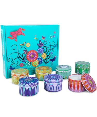 Scented Candles for Home Scented 7 Pack 4.4oz Natural Soy Candles Aromatherapy Candles Gift Set for Women Lavender Candles for Bath Spa Meditation Relaxing