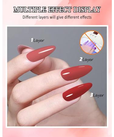 Fast Drying Cherry Red Nail Gel Polish - Long-Lasting High Glossy Shine 15ml Water-Based Lacquer for Home Manicure & Gifts - Buy Online on GoSupps.com