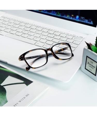 VisionGlobal Blue Light Blocking Glasses for Women - Stylish Square Frame Anti Eyerain +1.75 Magnification Perfect for Computer & TV Use - Buy Online on GoSupps.com