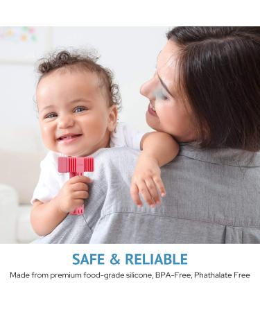 Nearbyme 2 Pack Silicone Sensory Chew Sticks for Autistic ADHD Baby Nursing - Pink Purple - Buy Online on GoSupps.com