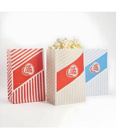 Popcornloop 50 Pack Red & White Striped Popcorn Bags - Perfect for Parties Weddings & Candy Bars - Ideal Snack Boxes for Kids & Events - Buy Online on GoSupps.com