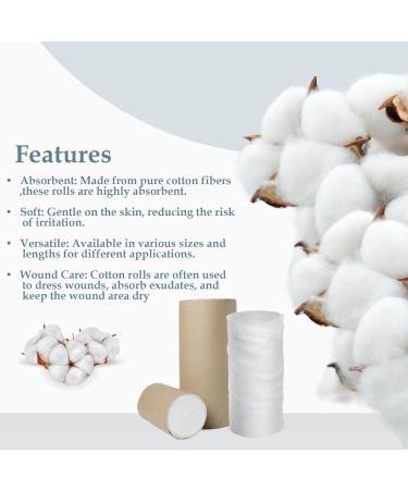 Soft & Absorbent Cotton Roll Undercast Padding - Easy Tear Makeup Remover & Craft Supply - 100 Gram White Roll - Buy Online on GoSupps.com