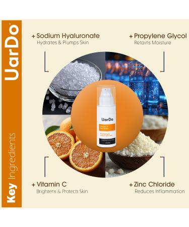 Uardo Vitamin-C Pro Serum 1 Fl Oz | Brighten Complexion & Revitalize Skin | For All Skin Types | Unisex Skincare - Buy Online on GoSupps.com