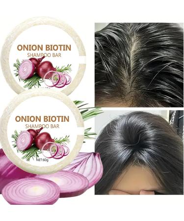 Shampoing A L Onion onion Biotin Shampoo Bar Deep Cleansing & Moisturing Strengthening Hairs Suitable for All Hair Types-1pcs - Buy Online on GoSupps.com