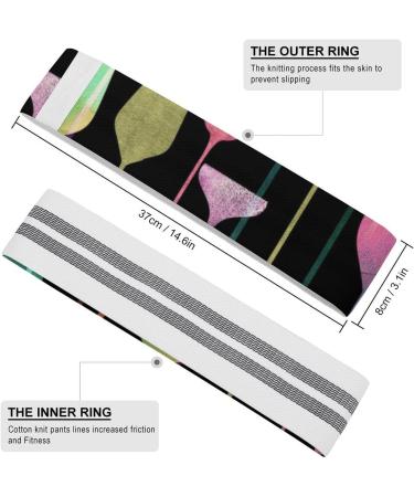 Colorful Wine Glasses Resistance Bands - Non-Slip Booty Yoga Straps for Physical Therapy | International Shipping - Buy Online on GoSupps.com