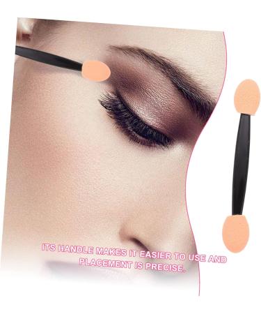 WOONEKY 200 Pcs Double Ended Eyeshadow Brush Professional Eyeshadow Sponge Brush Emulsion Black - Buy Online on GoSupps.com