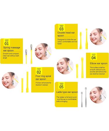 Spring Ear Wax Cleaner Set & Jade Roller for Face - Oil Control Stainless Steel Tool Kit with Storage Box, Earwax Removal and Facial Massage - Black, One Size - Buy Online on GoSupps.com