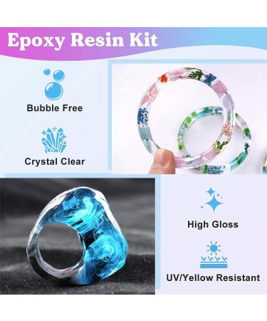 LET'S RESIN Fast Curing Epoxy Kit- 4 Hours Demold Time | 20oz Crystal Clear Resin for Art & Crafts | Includes Foil Flakes & Stir Stick - Buy Online on GoSupps.com