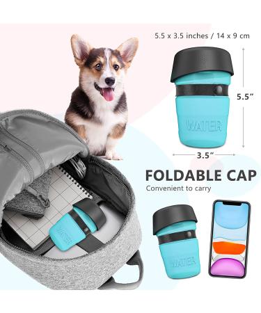 Lesotc 2022 Upgraded Pet Water Bottle for Dogs - Foldable & Leak Proof Dog Travel Dispenser - Lightweight & Convenient for Outdoor Walking, Hiking, Travel - BPA Free 18oz Blue - Buy Online on GoSupps.com
