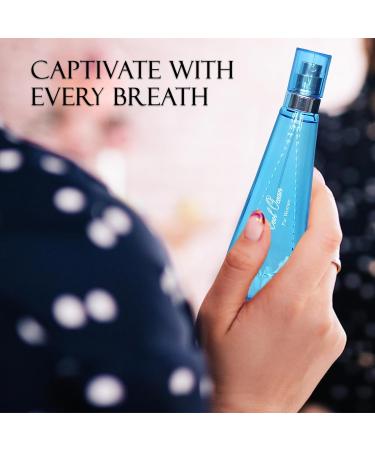 Cool Ocean Women Eau de Parfum Spray Perfume Fragrance For Women-Daywear Casual Daily Cologne Set with Suede Pouch- 3.4 Fl Oz Bottle Beauty Gift for Birthday Anniversary - Buy Online on GoSupps.com