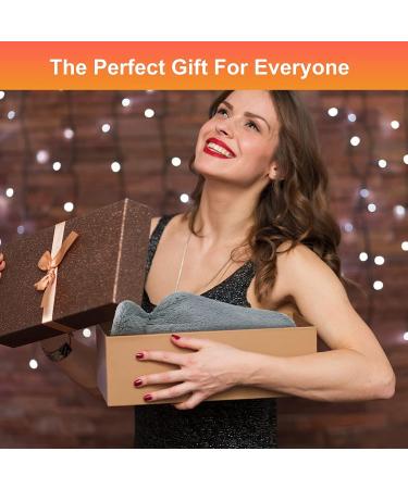 DAWDIX 2L Hot Water Bottle with Soft Fleece Cover - Perfect Bed Warmer and Gift for Women - Gray - Buy Online on GoSupps.com