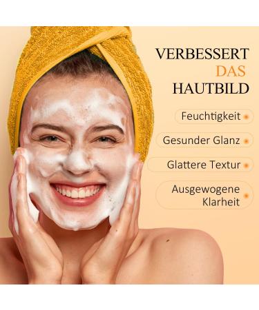  SHVYOG Vitamin C Turmeric facial cleansing foam cleansing foam for a radiant complexion reduces fine lines and wrinkles peeling facial cleansing Turmeric facial cleanser against dark spots - Buy Online on GoSupps.com