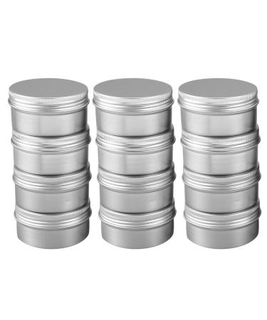 Doumneou 12 Pack 80ml Aluminum Tea Tins with Screw Cap for Lip Balm