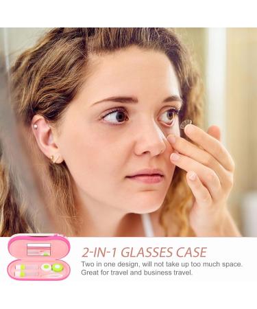 Buy Healifty 2-in-1 Contact Lens & Glasses Container with Mirror Tweezers & Solution Bottle - Portable Double-Sided Case for Travel - Buy Online on GoSupps.com