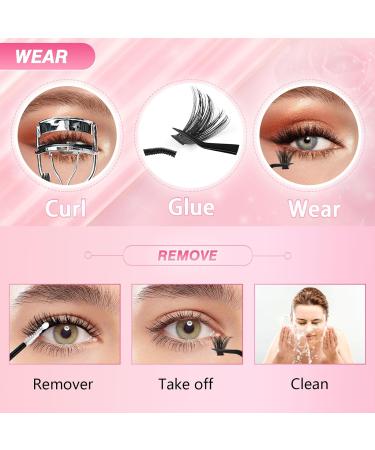 Poiuyoiu Single Eyelash Extension Set - 8-16mm Length Glue & Remover - Thick D Curl Volume Lashes for Home Application - Reusable 60D-T - Buy Online on GoSupps.com