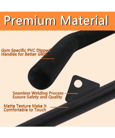 38IN Detachable Rubber Wrapped LAT Pull Down Bar for Cable Machine - Tricep and Back Muscle Exercises - Buy Online on GoSupps.com